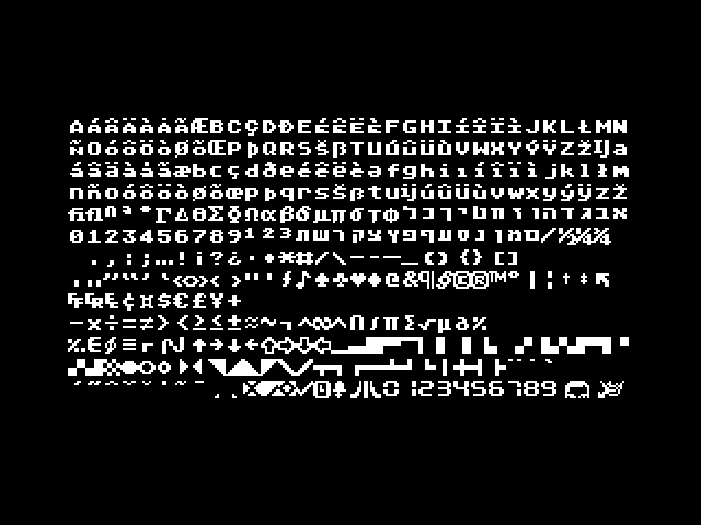ATASCII font sample
