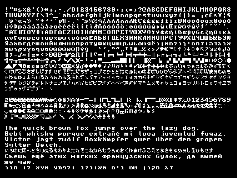BESCII font sample