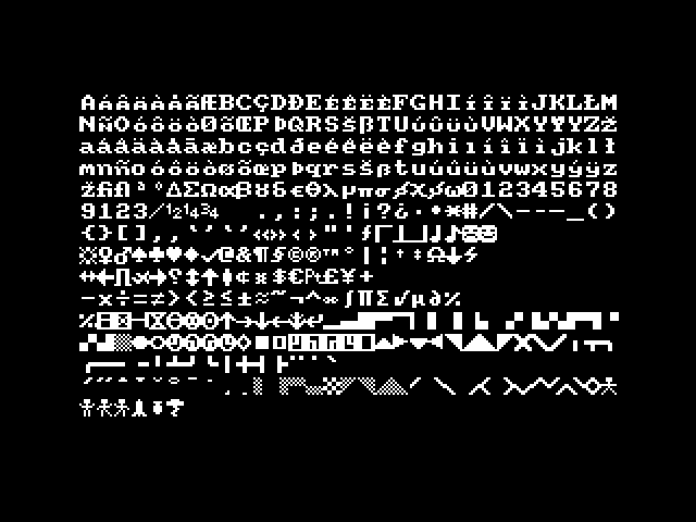 CPC464 font sample